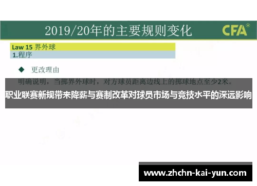 职业联赛新规带来降薪与赛制改革对球员市场与竞技水平的深远影响